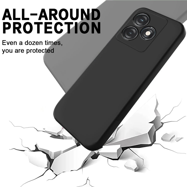 For Tecno Spark 10 4G / 10C 4G Pure Color Liquid Silicone Shockproof Phone Case(Black) - Tecno Cases by PMC TechLife | Online Shopping South Africa | PMC TechLife | Buy Now Pay Later Mobicred