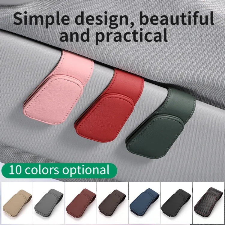 Car Sun Visor Glasses Holder Multifunctional Card Clip Storage Rack(Pink) - Sunglasses & Glasses Clips by PMC TechLife | Online Shopping South Africa | PMC TechLife | Buy Now Pay Later Mobicred