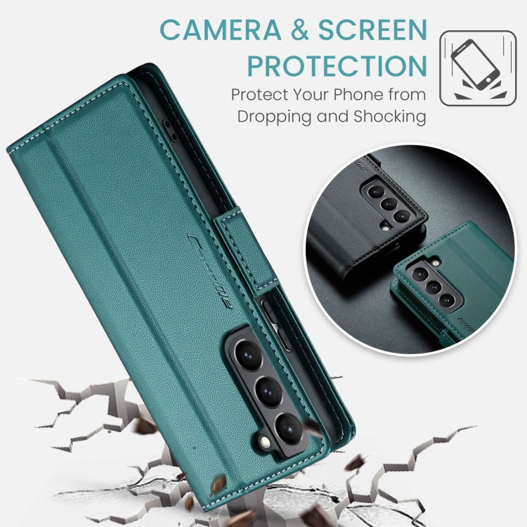 For Samsung Galaxy S21+ 5G CaseMe 023 Butterfly Buckle Litchi Texture RFID Anti-theft Leather Phone Case(Pearly Blue) - free shipping - PMC TechLife - Order now!