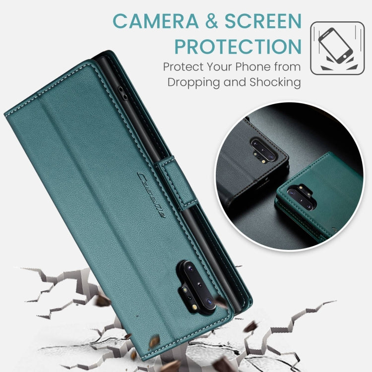 For Samsung Galaxy Note10+ CaseMe 023 Butterfly Buckle Litchi Texture RFID Anti-theft Leather Phone Case(Pearly Blue) - Galaxy Phone Cases by CaseMe | Online Shopping South Africa | PMC Jewellery | Buy Now Pay Later Mobicred