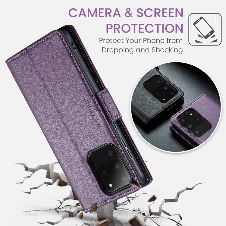 For Samsung Galaxy S20 Ultra CaseMe 023 Butterfly Buckle Litchi Texture RFID Anti-theft Leather Phone Case(Pearly Purple) - Galaxy Phone Cases by CaseMe | Online Shopping South Africa | PMC Jewellery | Buy Now Pay Later Mobicred