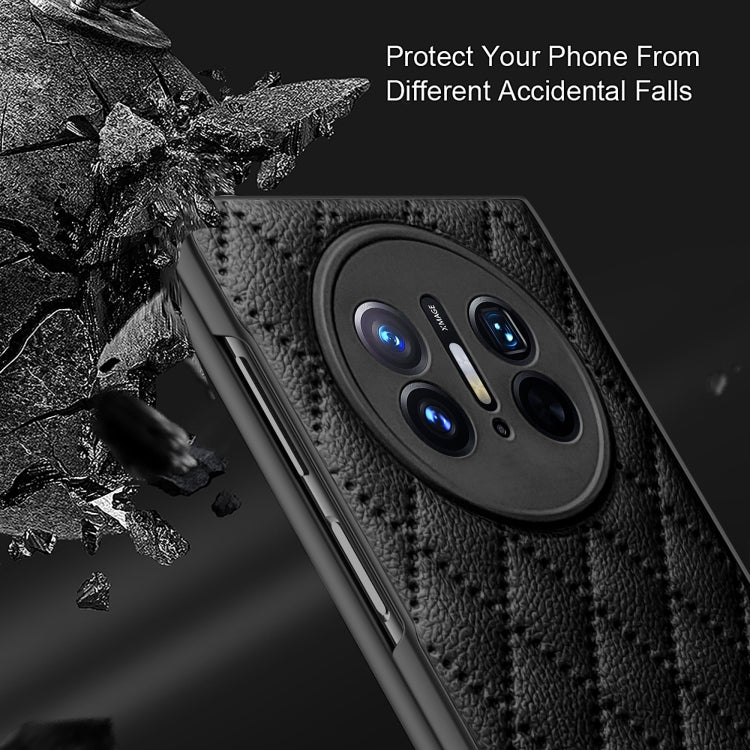 For Huawei Mate X3 Diamond Lattice Integrated Leather Phone Case(Purple) - Huawei Cases by PMC TechLife | Online Shopping South Africa | PMC TechLife | Buy Now Pay Later Mobicred