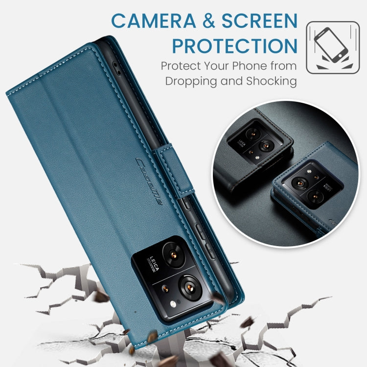 For Xiaomi 13T/13T Pro CaseMe 023 Butterfly Buckle Litchi Texture RFID Anti-theft Leather Phone Case(Blue) - Xiaomi Cases by CaseMe | Online Shopping South Africa | PMC Jewellery | Buy Now Pay Later Mobicred
