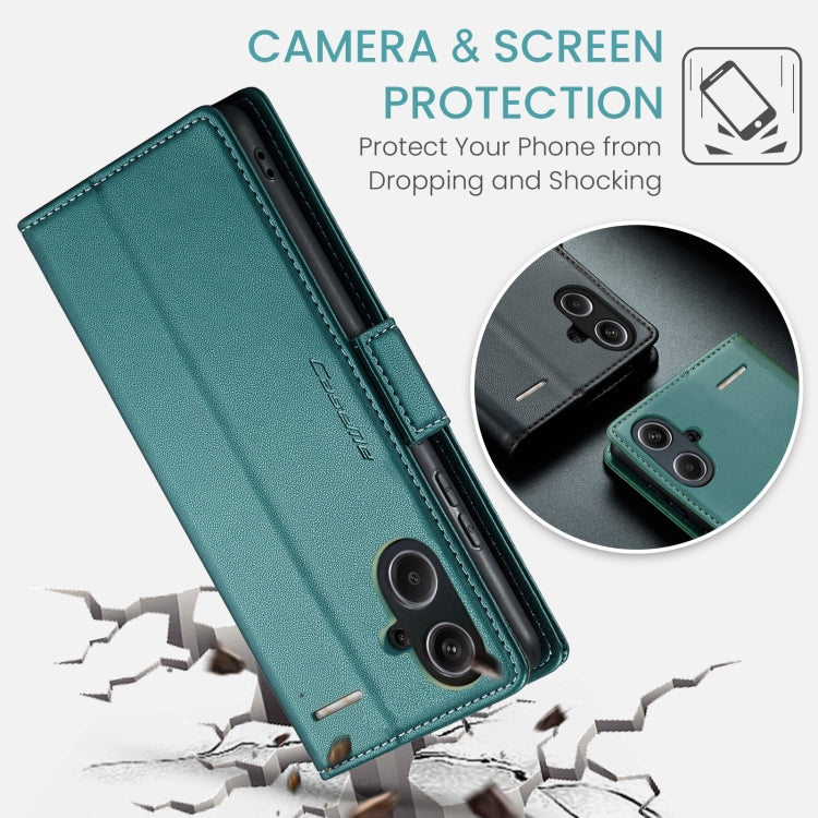 For Xiaomi Redmi Note 13 Pro+ 5G CaseMe 023 Butterfly Buckle Litchi Texture RFID Anti-theft Leather Phone Case(Pearly Blue) - free shipping - PMC Jewellery - Order now!
