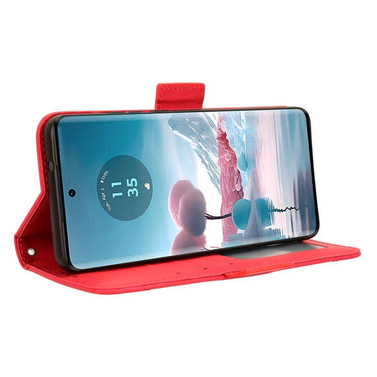 For Motorola Edge 40 Neo 5G Skin Feel Calf Texture Card Slots Leather Phone Case(Red) - Motorola Cases by PMC TechLife | Online Shopping South Africa | PMC TechLife | Buy Now Pay Later Mobicred
