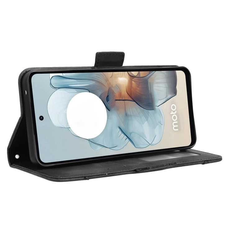 For Motorola Moto G Power 5G 2024 Skin Feel Calf Texture Card Slots Leather Phone Case(Black) - Motorola Cases by PMC TechLife | Online Shopping South Africa | PMC TechLife | Buy Now Pay Later Mobicred