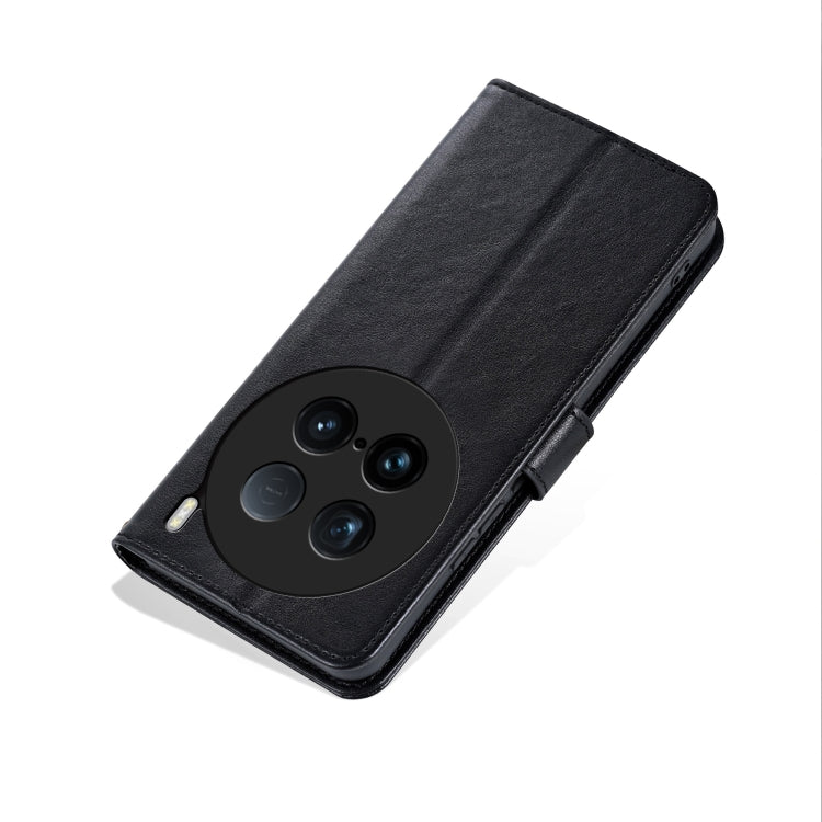 For vivo X100 Ultra AZNS Sheepskin Texture Flip Leather Phone Case(Black) - free shipping - PMC Jewellery - Order now!