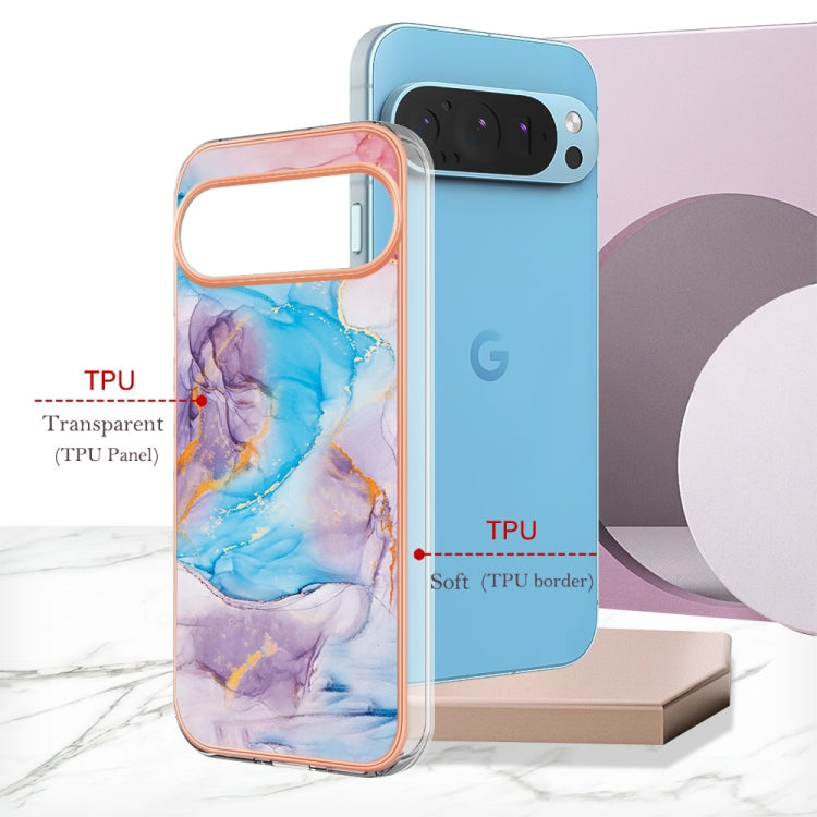 For Google Pixel 9 / 9 Pro Electroplating IMD TPU Phone Case(Blue Marble) - Google Cases by PMC TechLife | Online Shopping South Africa | PMC TechLife | Buy Now Pay Later Mobicred