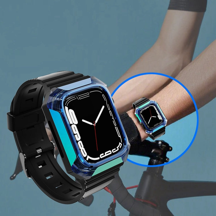 Armor Case Integrated TPU Watch Band For Apple Watch SE 2023 40mm(Red) - Watch Cases by PMC Jewellery | Online Shopping South Africa | PMC Jewellery | Buy Now Pay Later Mobicred