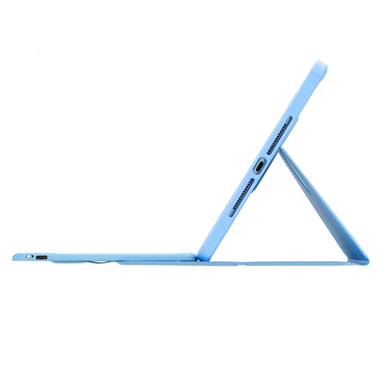 For iPad 11 2025 / 10th Gen 10.9 2022 F10B 360 Rotation Acrylic Transparent Bluetooth Keyboard Leather Case(Blue) - Universal by PMC TechLife | Online Shopping South Africa | PMC TechLife | Buy Now Pay Later Mobicred