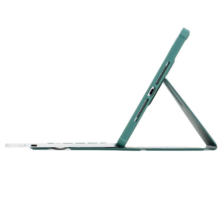 For iPad 10th Gen 10.9 2022 F10B-A 360 Rotation Acrylic Transparent Bluetooth Keyboard Leather Case With Touch Control(Green) - Universal by PMC TechLife | Online Shopping South Africa | PMC TechLife