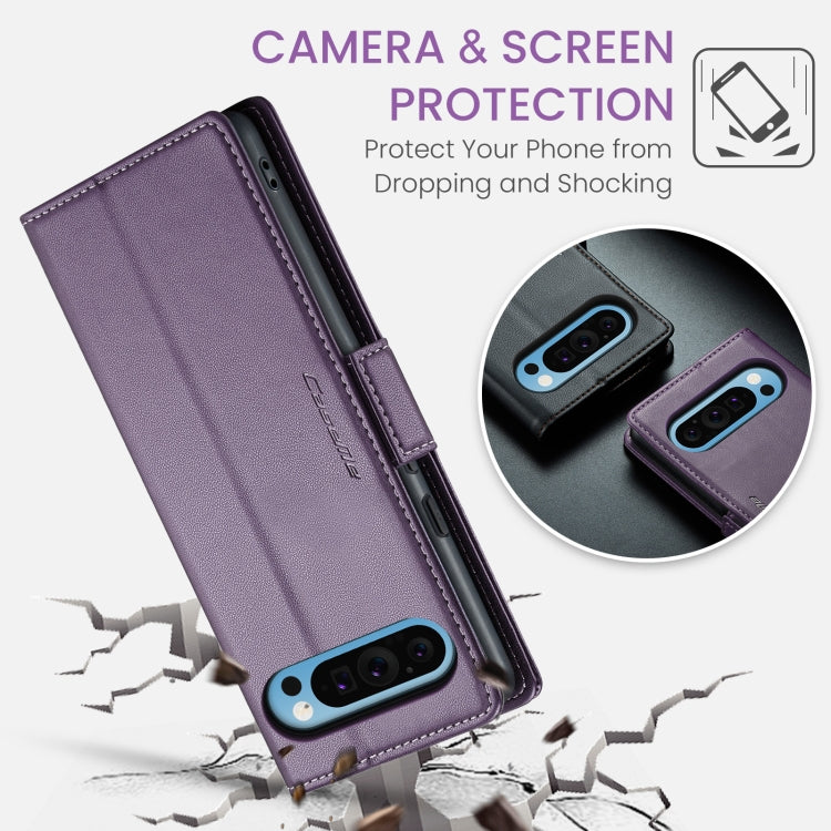 For Google Pixel 9 Pro XL CaseMe 023 Butterfly Buckle Litchi Texture RFID Anti-theft Leather Phone Case(Pearly Purple) - Google Cases by CaseMe | Online Shopping South Africa | PMC TechLife | Buy Now Pay Later Mobicred