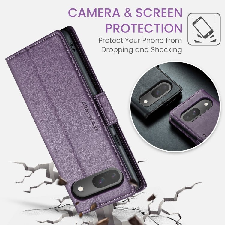 For Google Pixel 9 / 9 Pro CaseMe 023 Butterfly Buckle Litchi Texture RFID Anti-theft Leather Phone Case(Pearly Purple) - Google Cases by CaseMe | Online Shopping South Africa | PMC TechLife | Buy Now Pay Later Mobicred