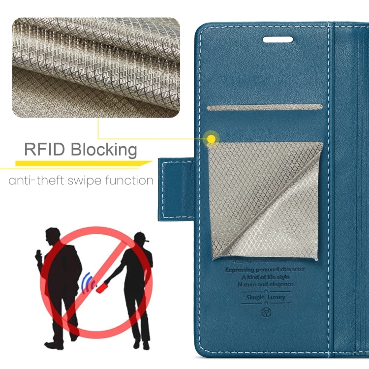 For OPPO Reno10 5G Global/Reno10 Pro Global CaseMe 023 Butterfly Buckle Litchi Texture RFID Anti-theft Leather Phone Case(Blue) - OPPO Cases by CaseMe | Online Shopping South Africa | PMC Jewellery | Buy Now Pay Later Mobicred