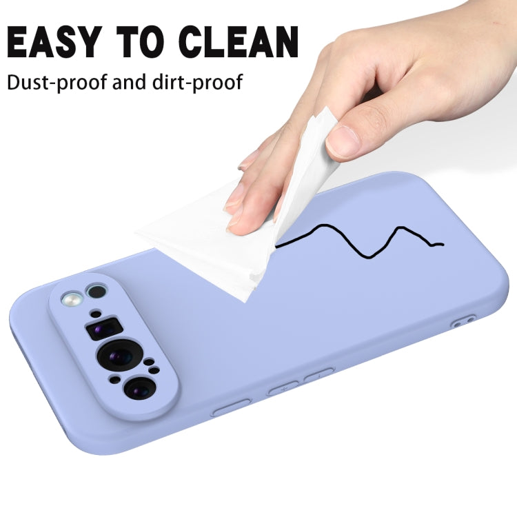 For Google Pixel 9 Pro XL Pure Color Liquid Silicone Shockproof Phone Case(Purple) - Google Cases by PMC TechLife | Online Shopping South Africa | PMC TechLife | Buy Now Pay Later Mobicred