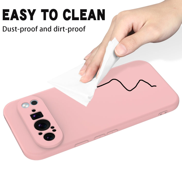 For Google Pixel 9 Pro XL Pure Color Liquid Silicone Shockproof Phone Case(Pink) - Google Cases by PMC TechLife | Online Shopping South Africa | PMC TechLife | Buy Now Pay Later Mobicred