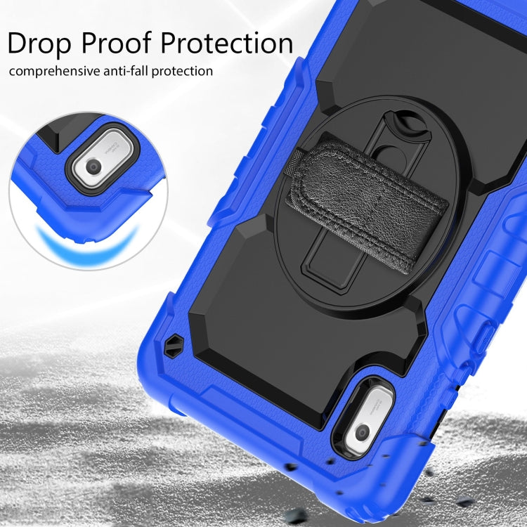 For Lenovo Tab M9 Silicone Hybrid PC Tablet Case with Shoulder Strap(Blue) - Lenovo by PMC TechLife | Online Shopping South Africa | PMC TechLife | Buy Now Pay Later Mobicred