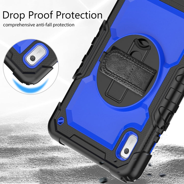 For Lenovo Tab M9 Silicone Hybrid PC Tablet Case with Shoulder Strap(Blue PC) - Lenovo by PMC TechLife | Online Shopping South Africa | PMC TechLife | Buy Now Pay Later Mobicred