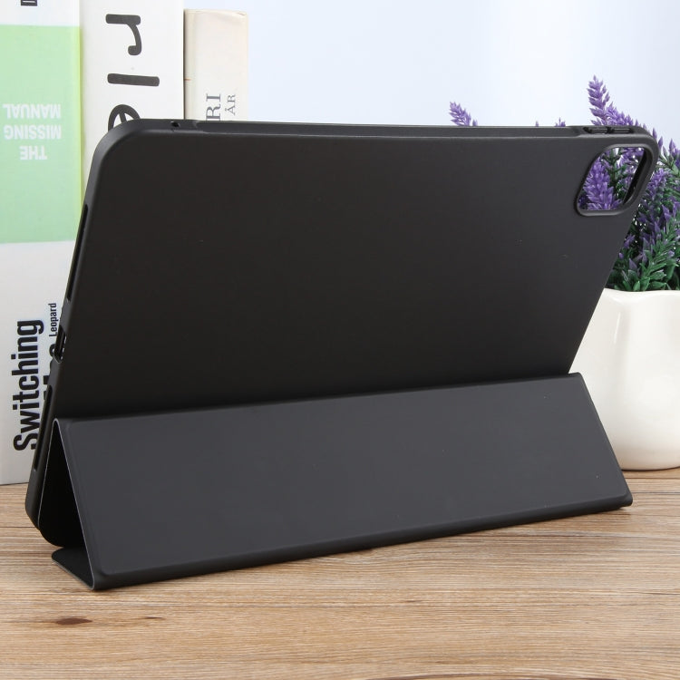 For iPad Pro 11 2024 GEBEI 3-folding Holder Shockproof Flip Leather Tablet Case(Black) - iPad Pro 11 2024 Cases by GEBEI | Online Shopping South Africa | PMC TechLife | Buy Now Pay Later Mobicred