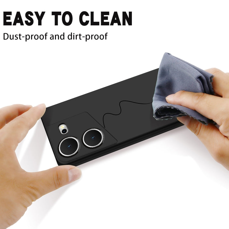 For Tecno Pova 5 Pure Color Liquid Silicone Shockproof Phone Case(Black) - Tecno Cases by PMC TechLife | Online Shopping South Africa | PMC TechLife | Buy Now Pay Later Mobicred