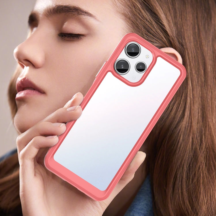 For Xiaomi Redmi 12R Colorful Series Acrylic Hybrid TPU Phone Case(Red) - Xiaomi Cases by PMC TechLife | Online Shopping South Africa | PMC TechLife | Buy Now Pay Later Mobicred