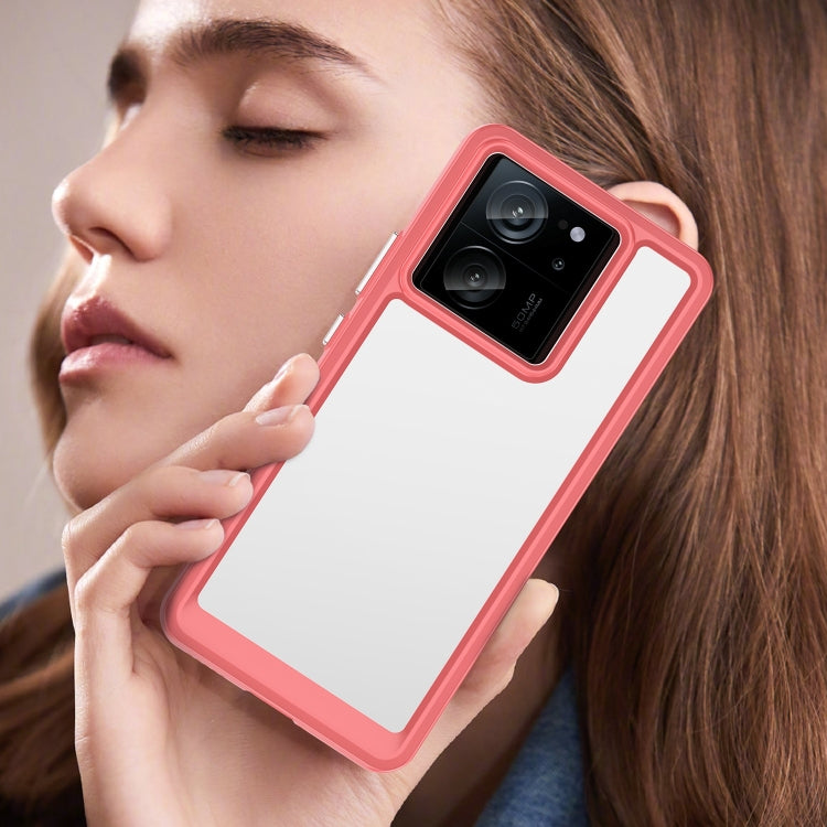 For Xiaomi 13T Colorful Series Acrylic Hybrid TPU Phone Case(Red) - Xiaomi Cases by PMC TechLife | Online Shopping South Africa | PMC TechLife | Buy Now Pay Later Mobicred