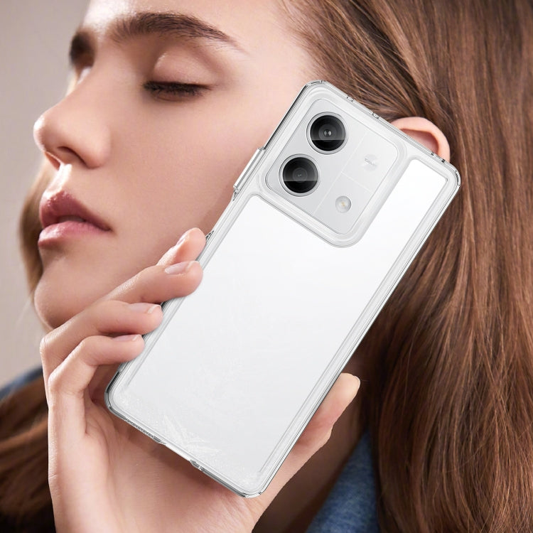For Xiaomi Redmi Note 13 5G Colorful Series Acrylic Hybrid TPU Phone Case(Transparent) - Note 13 Cases by PMC TechLife | Online Shopping South Africa | PMC TechLife