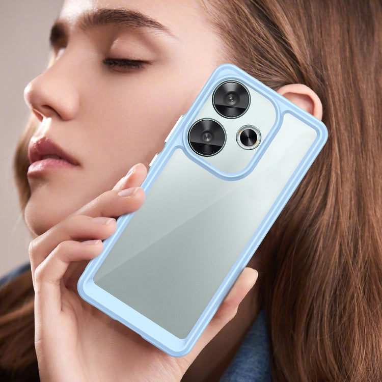 For Xiaomi Redmi Turbo 3 Colorful Series Acrylic Hybrid TPU Phone Case(Blue) - Xiaomi Cases by PMC TechLife | Online Shopping South Africa | PMC TechLife | Buy Now Pay Later Mobicred