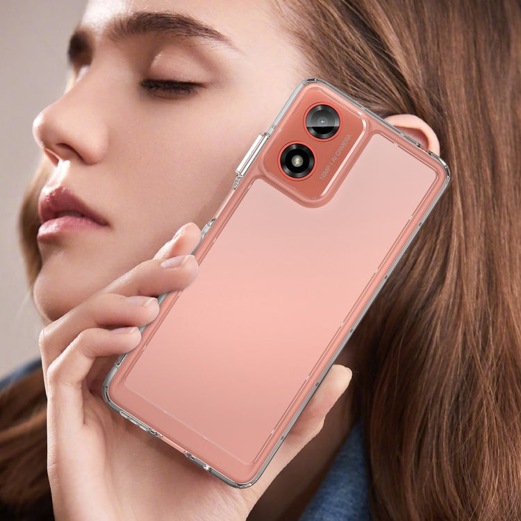 For Motorola Moto G24 Colorful Series Acrylic Hybrid TPU Phone Case(Transparent) - Motorola Cases by PMC TechLife | Online Shopping South Africa | PMC TechLife | Buy Now Pay Later Mobicred