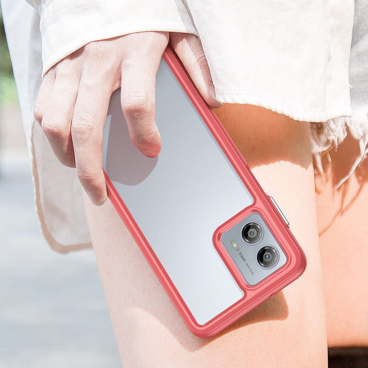 For Motorola Moto G53 5G Colorful Series Acrylic Hybrid TPU Phone Case(Red) - Motorola Cases by PMC TechLife | Online Shopping South Africa | PMC TechLife | Buy Now Pay Later Mobicred