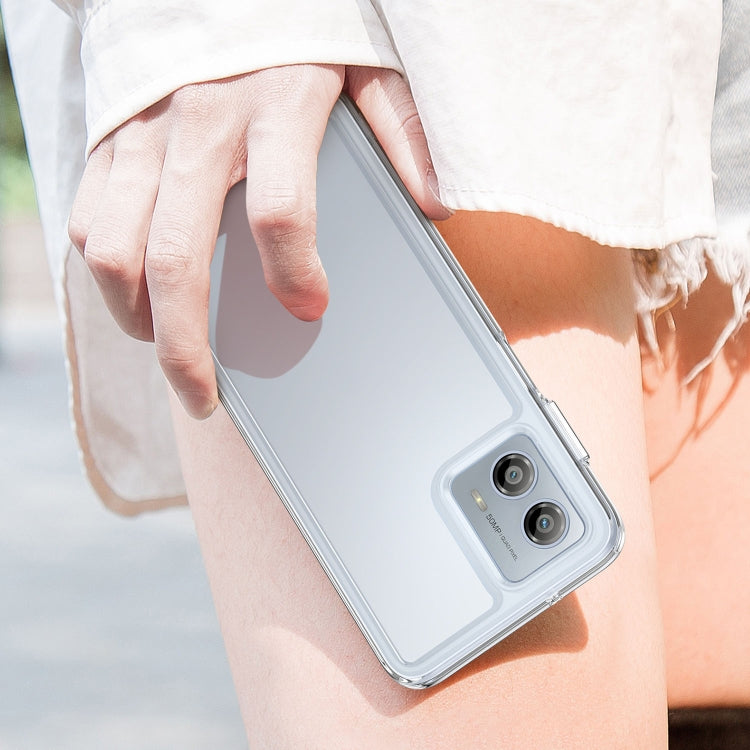 For Motorola Moto G53 5G Colorful Series Acrylic Hybrid TPU Phone Case(Transparent) - Motorola Cases by PMC TechLife | Online Shopping South Africa | PMC TechLife | Buy Now Pay Later Mobicred