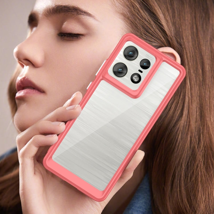 For Motorola Moto Edge 50 Pro Colorful Series Acrylic Hybrid TPU Phone Case(Red) - free shipping - PMC TechLife - Order now!