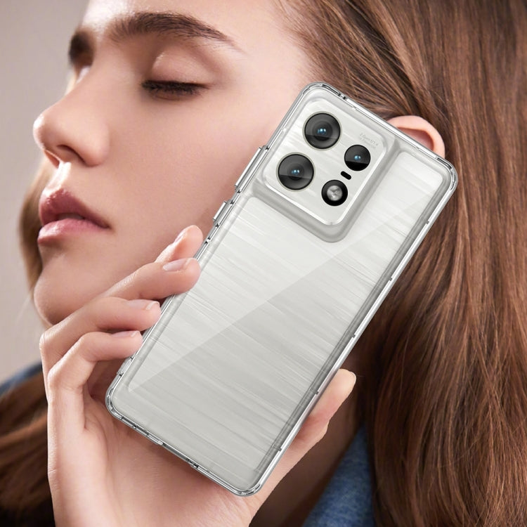 For Motorola Moto Edge 50 Pro Colorful Series Acrylic Hybrid TPU Phone Case(Transparent) - free shipping - PMC TechLife - Order now!