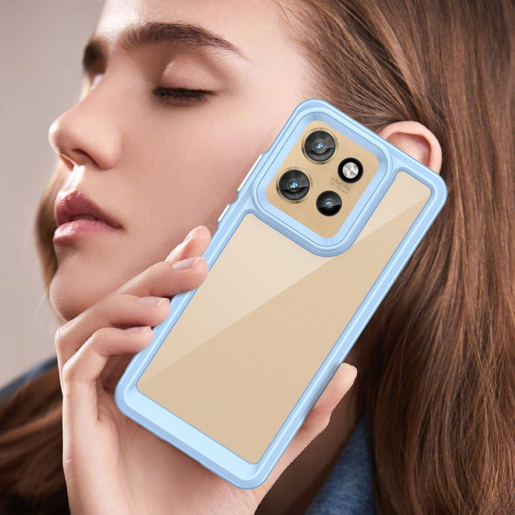 For Motorola Moto S50 Colorful Series Acrylic Hybrid TPU Phone Case(Blue) - free shipping - PMC TechLife - Order now!