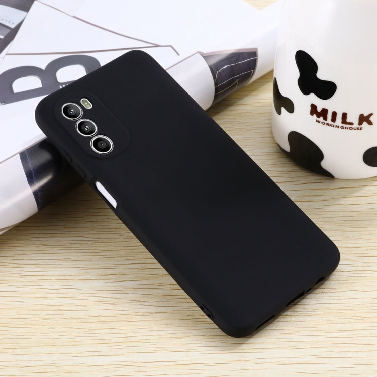 For Motorola Moto G71s 5G Pure Color Liquid Silicone Shockproof Phone Case(Black) - Motorola Cases by PMC TechLife | Online Shopping South Africa | PMC TechLife | Buy Now Pay Later Mobicred