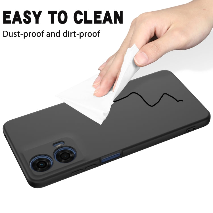 For Motorola Moto G04 / G24 Pure Color Liquid Silicone Shockproof Phone Case(Black) - Motorola Cases by PMC TechLife | Online Shopping South Africa | PMC TechLife | Buy Now Pay Later Mobicred