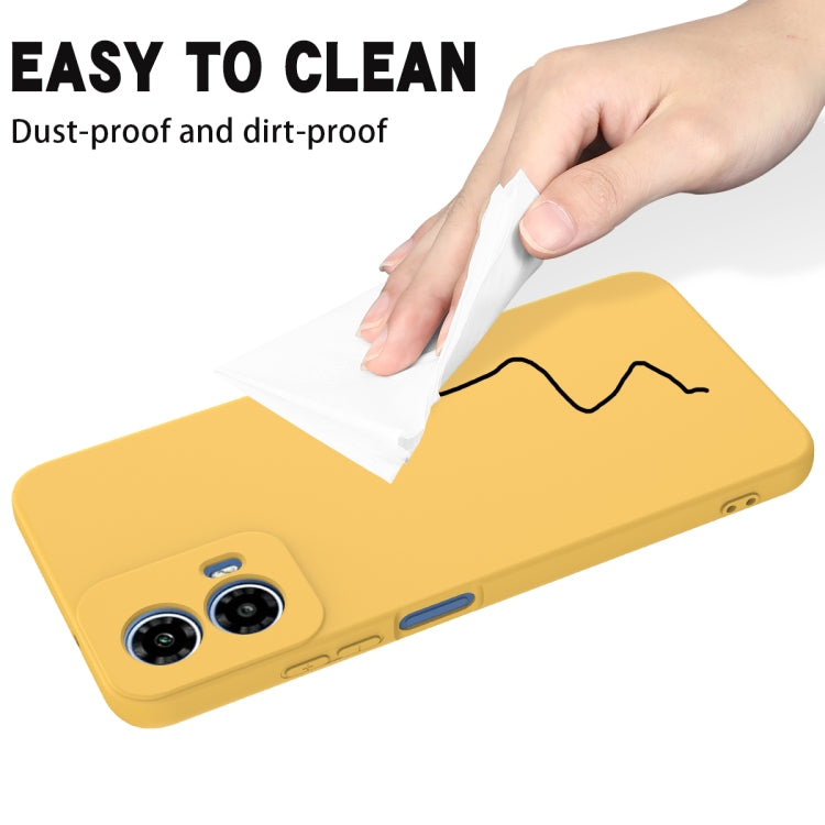 For Motorola Moto G45 Solid Color Liquid Silicone Dropproof Full Coverage Phone Case(Yellow) - free shipping - PMC TechLife - Order now!