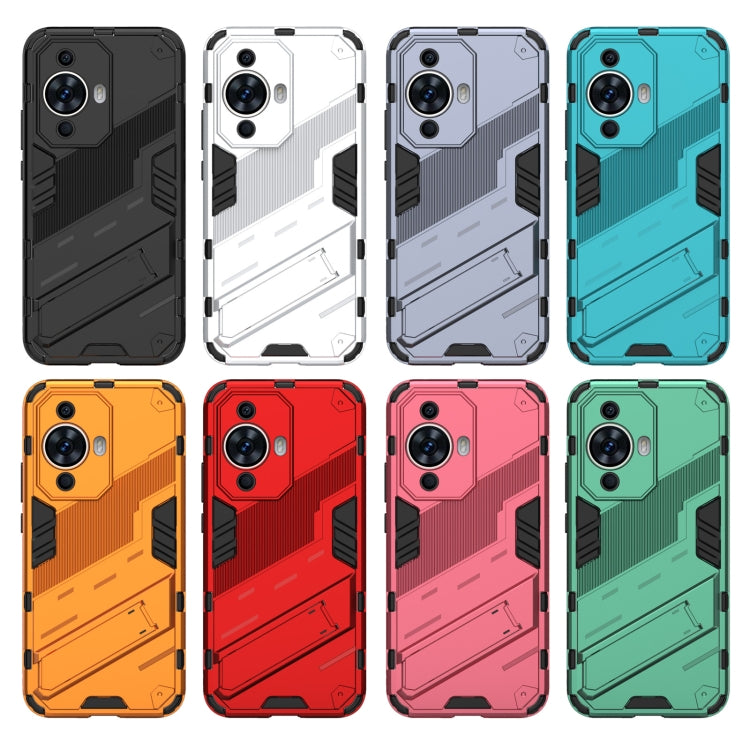 For Huawei nova 11 4G Punk Armor 2 in 1 PC + TPU Phone Case with Holder(Red) - Huawei Cases by PMC TechLife | Online Shopping South Africa | PMC TechLife | Buy Now Pay Later Mobicred