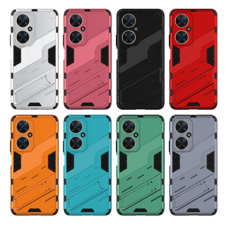 For Huawei nova 11i 4G Punk Armor 2 in 1 PC + TPU Phone Case with Holder(Orange) - Huawei Cases by PMC TechLife | Online Shopping South Africa | PMC TechLife | Buy Now Pay Later Mobicred
