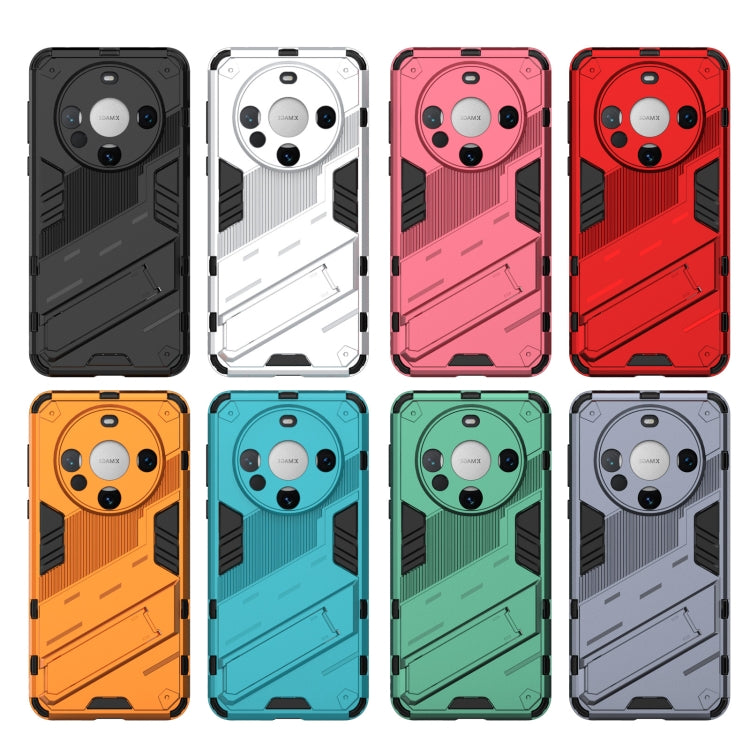 For Huawei Mate 60 Punk Armor 2 in 1 PC + TPU Phone Case with Holder(Grey) - Huawei Cases by PMC TechLife | Online Shopping South Africa | PMC TechLife | Buy Now Pay Later Mobicred