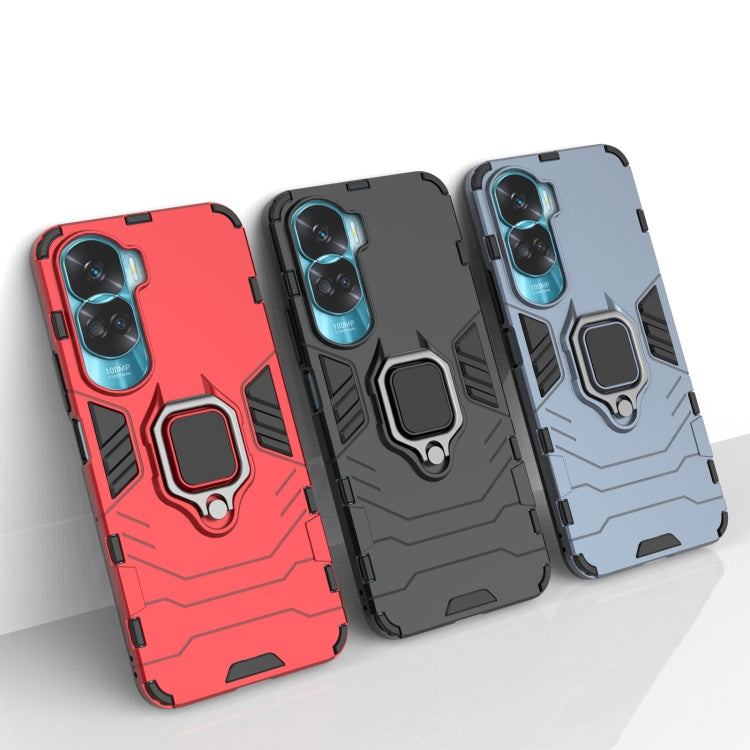 For Honor 90 Lite / X50i 5G Magnetic Ring Holder PC + TPU Phone Case(Navy Blue) - Honor Cases by PMC TechLife | Online Shopping South Africa | PMC TechLife