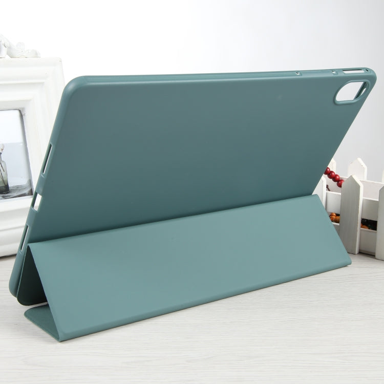 For Huawei MatePad Air 11.5 GEBEI 3-folding Holder Shockproof Flip Leather Tablet Case(Dark Green) - free shipping - PMc TechLife - Order now!