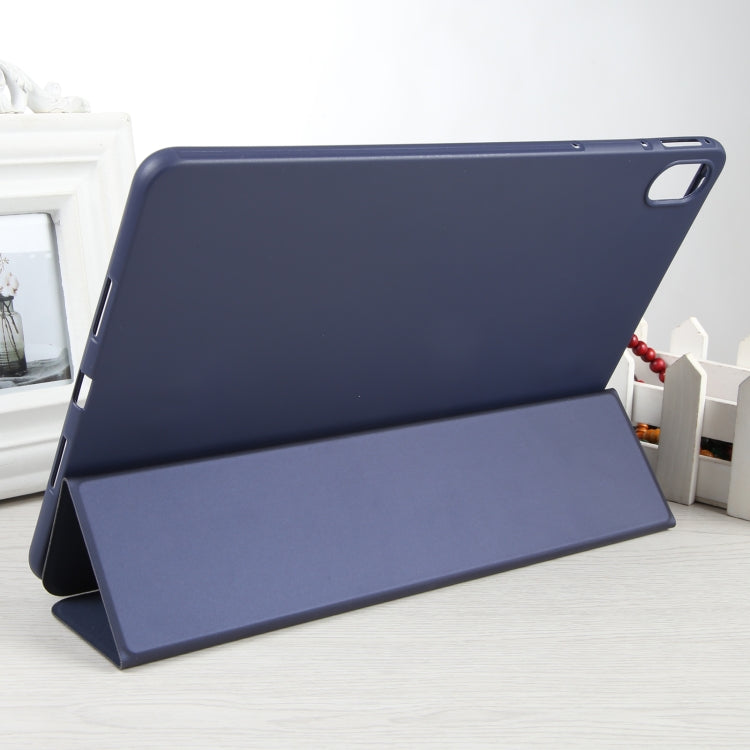 For Huawei MatePad SE 11 GEBEI 3-folding Holder Shockproof Flip Leather Tablet Case(Dark Blue) - free shipping - PMc TechLife - Order now!