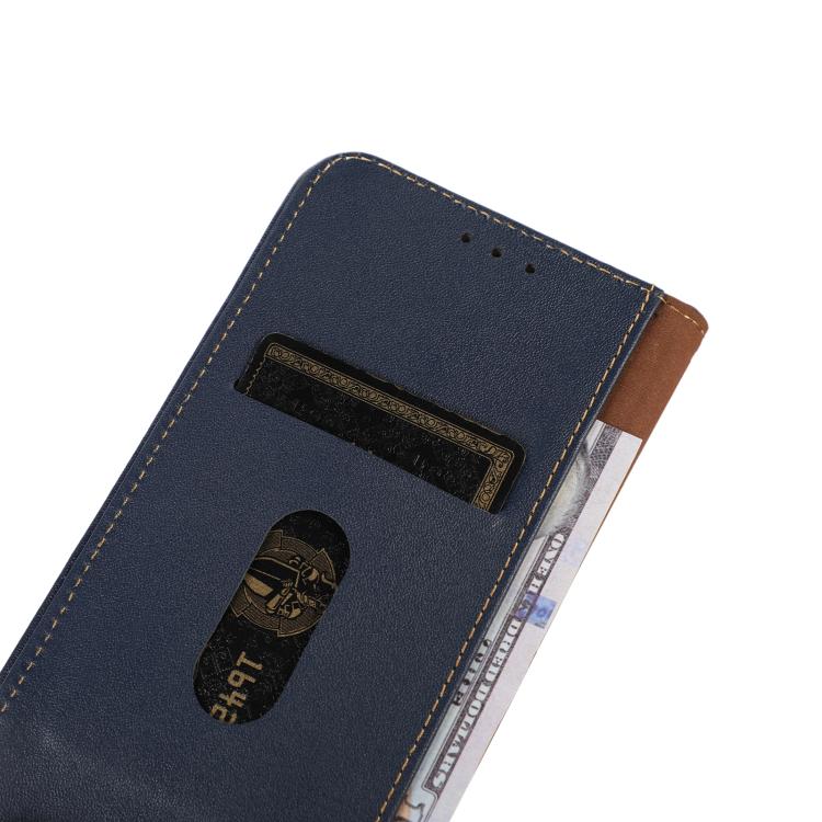 For iPhone 16e KHAZNEH Nappa Top Layer Cowhide Leather Phone Case(Blue) - iPhone 16e Cases by PMC TechLife | Online Shopping South Africa | PMC TechLife | Buy Now Pay Later Mobicred