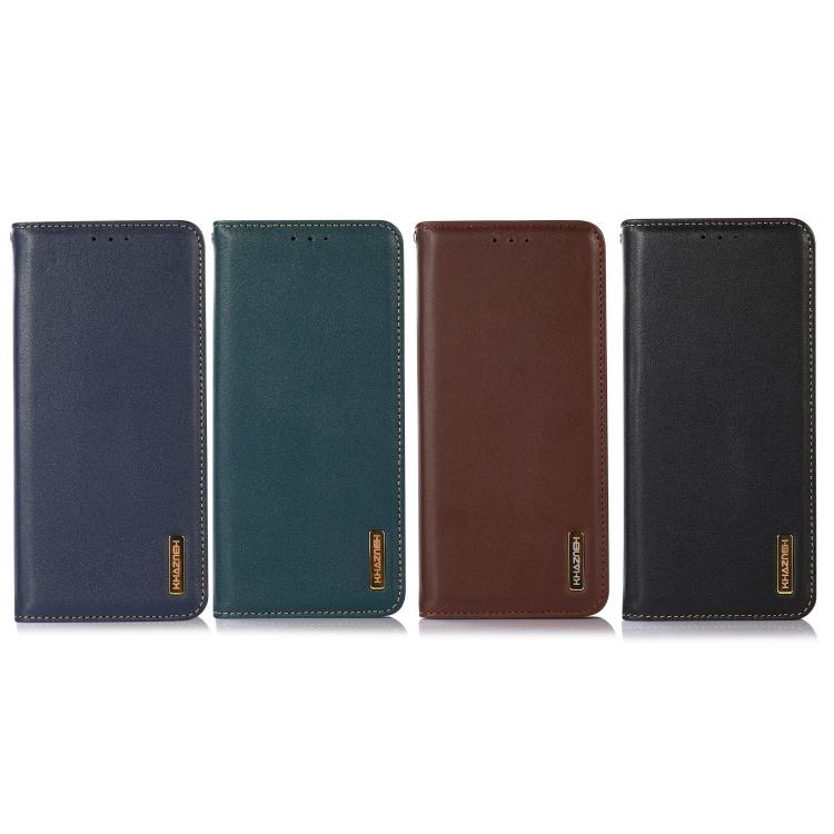 For iPhone 17 Pro Max KHAZNEH Nappa Top Layer Cowhide Leather Phone Case(Green) - free shipping - PMc TechLife - Order now!