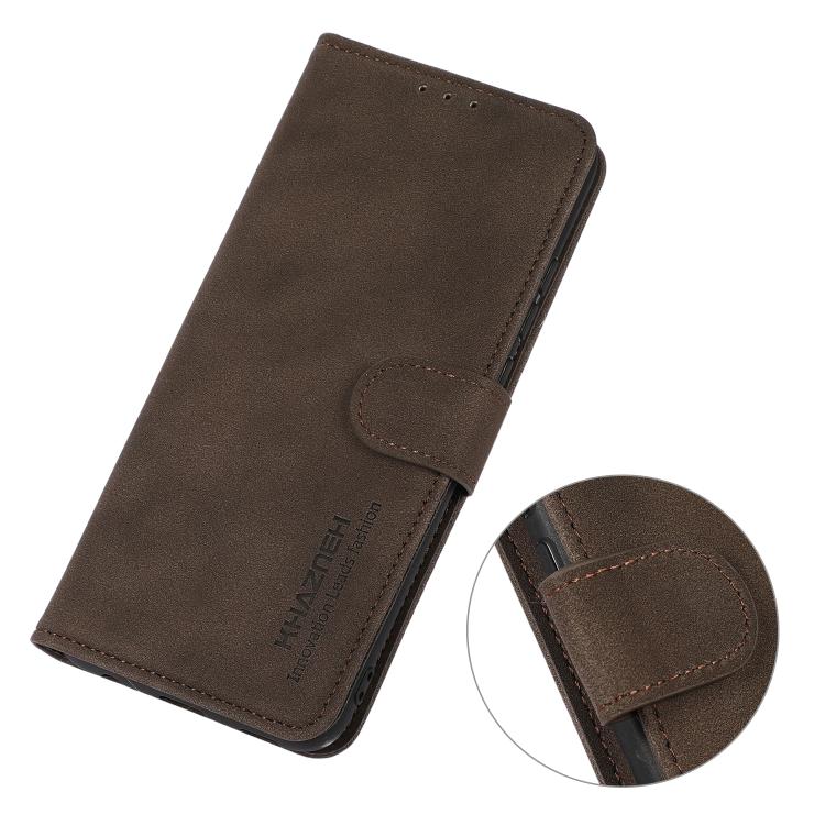 For iPhone 17 Pro KHAZNEH Matte Texture Leather Phone Case(Brown) - free shipping - PMc TechLife - Order now!