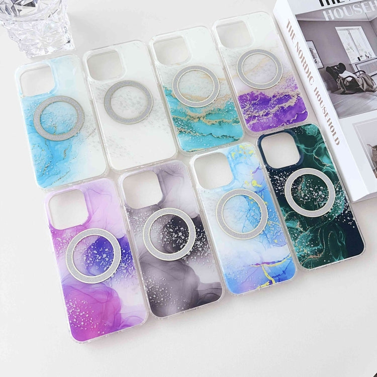 For iPhone 13 Pro Max Dual-side IMD Marble Magsafe Phone Case(White) - iPhone 13 Pro Max Cases by PMC TechLife | Online Shopping South Africa | PMC TechLife