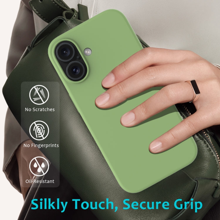 For iPhone 16 Solid Color Silicone Phone Case(Mint Green) - More iPhone Cases by PMC TechLife | Online Shopping South Africa | PMC TechLife | Buy Now Pay Later Mobicred