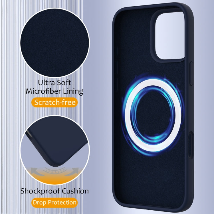 For iPhone 16 Pro Max Shockproof Silicone Magsafe Phone Case(Navy Blue) - iPhone 16 Pro Max Cases by PMC TechLife | Online Shopping South Africa | PMC TechLife | Buy Now Pay Later Mobicred
