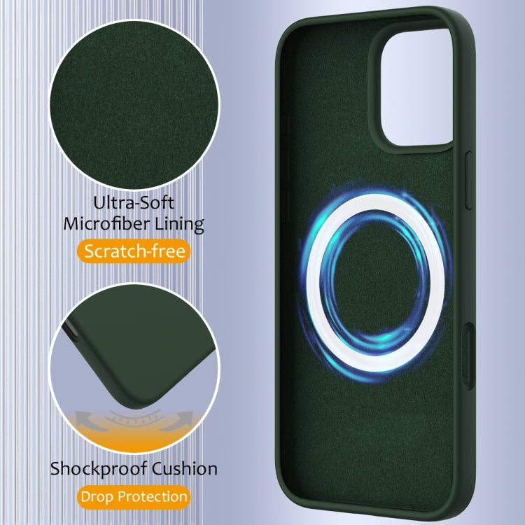 For iPhone 16 Pro Shockproof Silicone Magsafe Phone Case(Dark Green) - iPhone 16 Pro Cases by PMC TechLife | Online Shopping South Africa | PMC TechLife | Buy Now Pay Later Mobicred